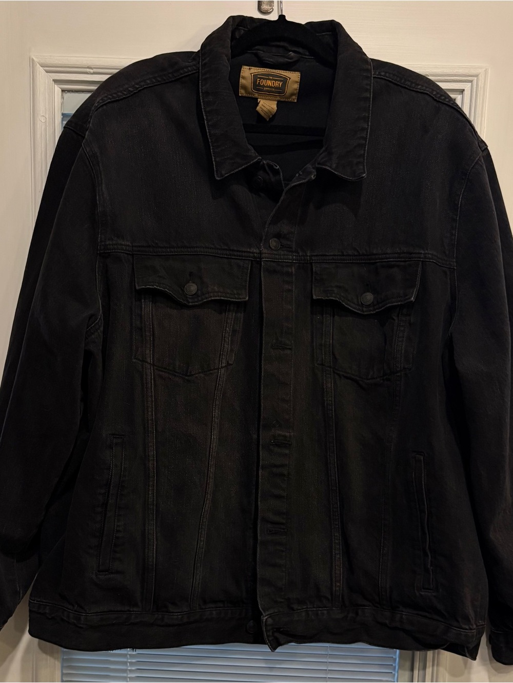 The Foundry Supply Co. Black Men's Denim Jacket Size 3XLT